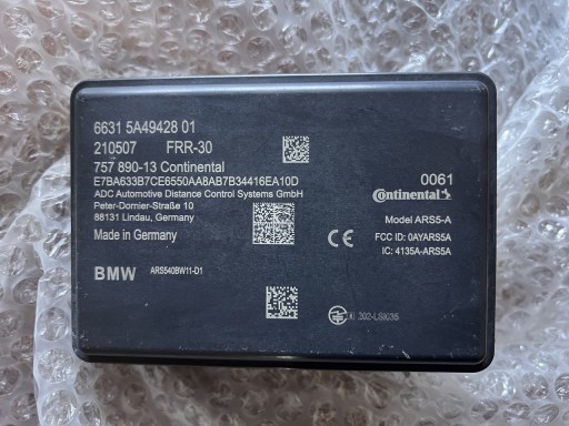 Zdjęcie oferty: Radar ACC Sensor Distronic BMW 2 U06 X1 U11 X2 U10 iX X5 G05 X6 G06 5A49428