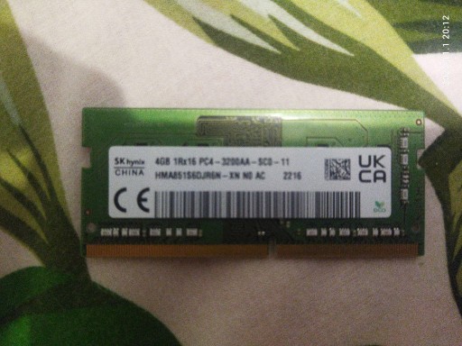 Zdjęcie oferty: Pamięć RAM do laptopa DDR4 SO-DIMM 4 GB 3200MHz