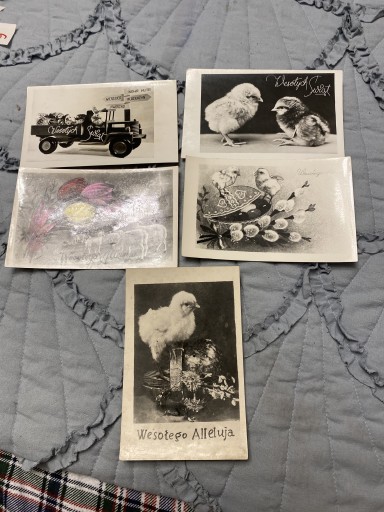 Zdjęcie oferty: Kartki świąteczne/ pocztówki Wielkanoc z 1954 roku