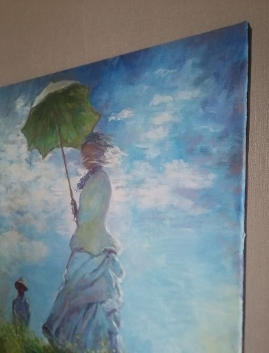 Zdjęcie oferty: Obraz olejny "Kobieta z parasolką" kopia C. Monet