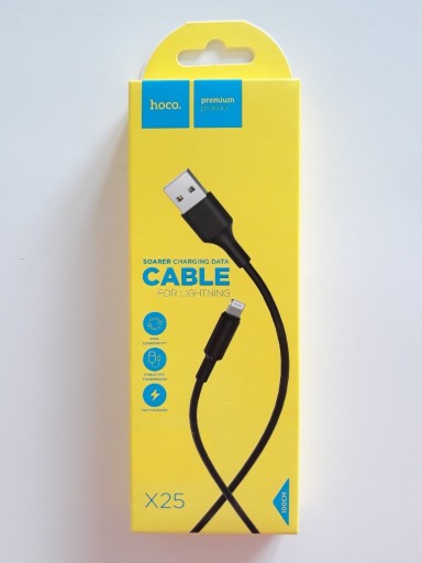 Zdjęcie oferty: Kabel USB Lightning Apple X25 HOCO 1m 2A CZARNY