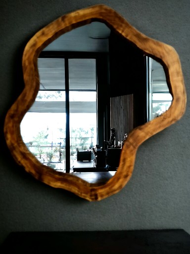Zdjęcie oferty: Designerskie duże lustro do łazienki drewniane
