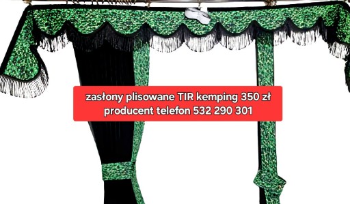 Zdjęcie oferty: Zasłony firany plisowanie wzór duński tir bus Camp