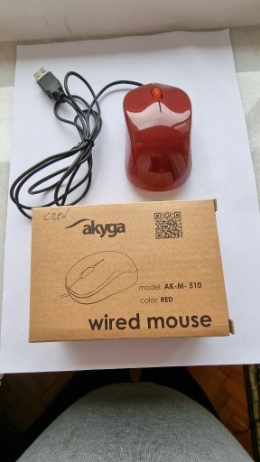Zdjęcie oferty: Myszka przewodowa Akyga AK-M-510 Czerwona