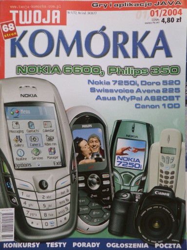 Zdjęcie oferty: MOJA KOMÓRKA- 2004 rok , miesięcznik -12 egzempl