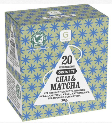 Zdjęcie oferty: GARANT szwedzka zielona herbata chai & matcha 30g 