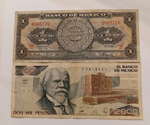 Zdjęcie oferty: Banknoty Meksyk 2 szt.