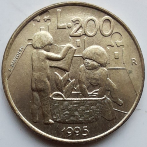 Zdjęcie oferty: San Marino - 200 lira - 1995