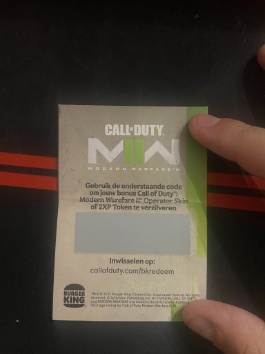 Zdjęcie oferty: Call of Duty: Modern Wardare II - Burger King Skin