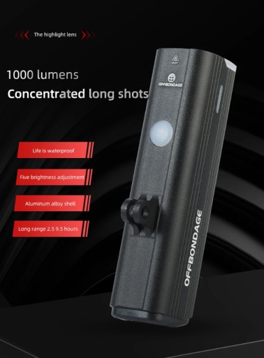 Zdjęcie oferty: Oświetlenie rowerowe lampka przednia OFFBONDAGE HD3-1000 NOWA