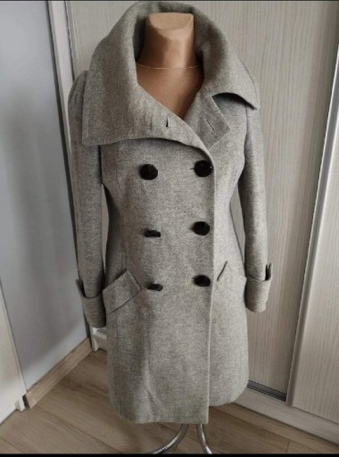 Zdjęcie oferty: Płaszcz wełniany szary damski roz. XL