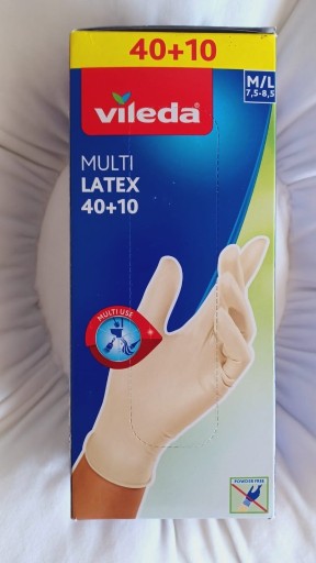 Zdjęcie oferty: Rękawiczki latexowe Vileda Multi Latex 40 + 10