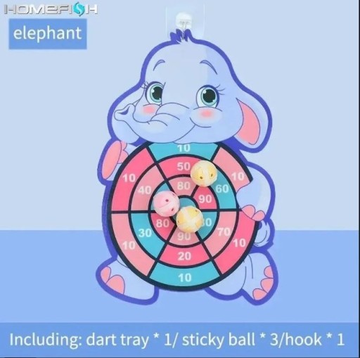 Zdjęcie oferty: tarczą  Dart Board slon z lepkimi piłeczkami