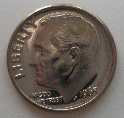 Zdjęcie oferty: USA 10 centów 1965, stan PL , menniczy.