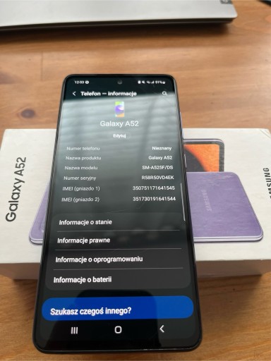 Zdjęcie oferty: Smartfon Samsung A52