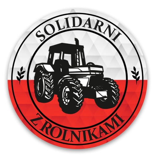 Zdjęcie oferty: NAKLEJKA UV Strajk SOLIDARNI Z ROLNIKAMI 10 cm