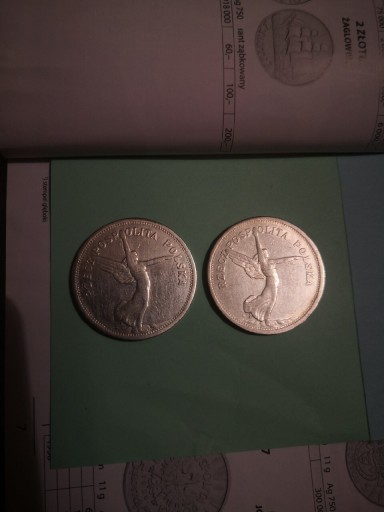 Zdjęcie oferty: Monety 5-cio ZŁOTOWE NIKE  z roku 1928