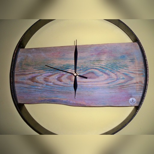 Zdjęcie oferty: Zegar ścienny drewniany ręcznie robiony 36cm