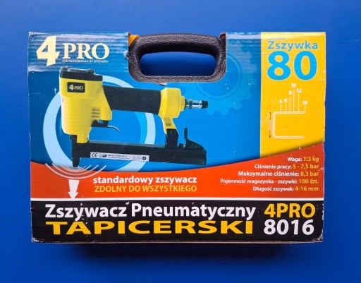 Zdjęcie oferty: Zszywacz pneumatyczny tapicerski 4PRO 8016 Ottensten NOWY