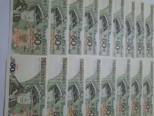 Zdjęcie oferty: N94--17 BANKNOTÓW 50 ZŁ UNC SERIA HP .