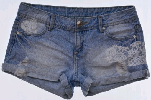 Zdjęcie oferty: Krótkie spodenki szorty Denim Co koronka r. 36 S