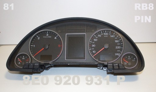 Zdjęcie oferty: 81 Licznik Audi A4 color FIS 8E0920931P