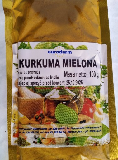 Zdjęcie oferty: kurkuma mielona 100 g eurodarm