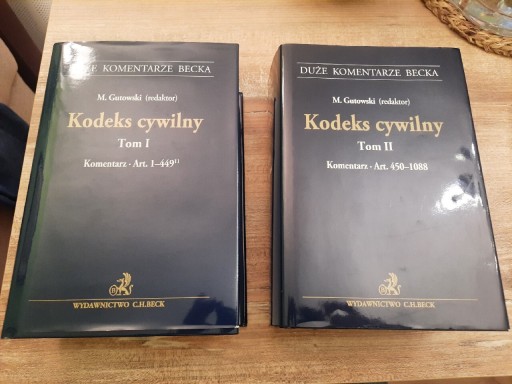 Zdjęcie oferty: Kodeks cywilny Gutowski komentarze Becka 2 Tomy