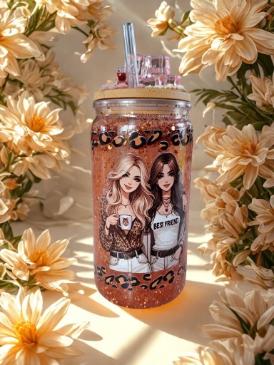 Zdjęcie oferty: Kubek Hand made typu snow globe z motywem dwóch przyjaciółek