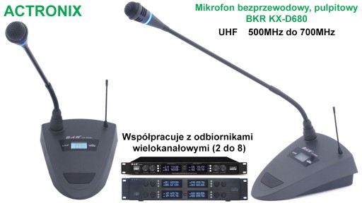 Zdjęcie oferty: Mikrofon bezprzewodowy pulpitowy BKR KX-D680