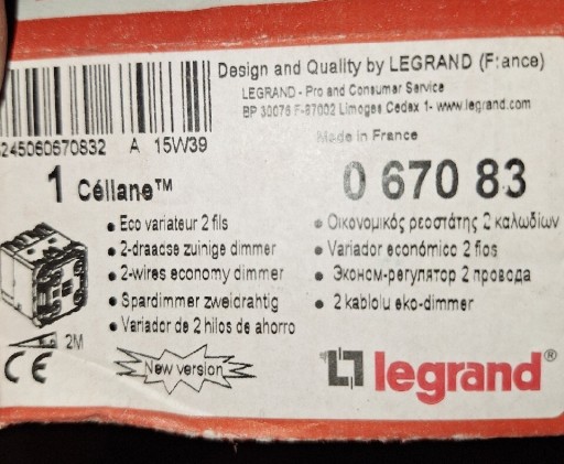 Zdjęcie oferty: Ściemniacz legrand 067083 do Led 