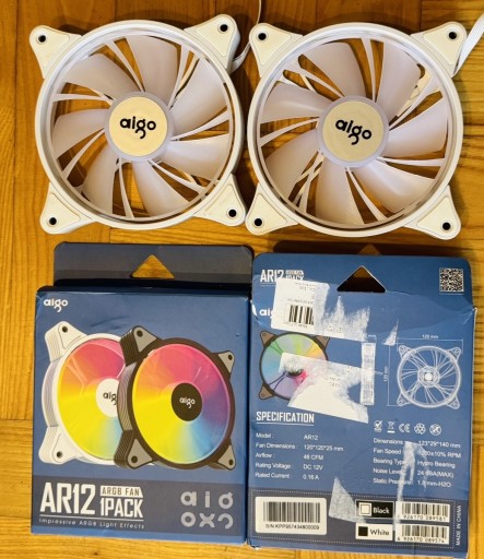 Zdjęcie oferty: Wentylatory Aigo AR120 RGB 2SZT