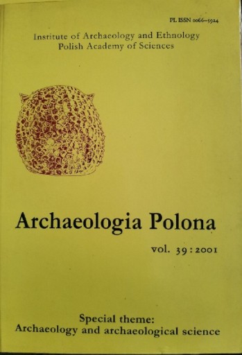 Zdjęcie oferty: Archaeologia Polona vol. 39 : 2001