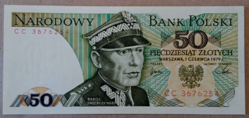 Zdjęcie oferty: 50 złotych 1979 rok,  seria CC - stan bankowy UNC