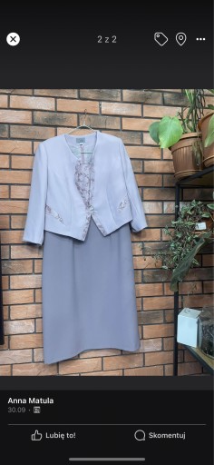 Zdjęcie oferty: Sukienka elegancka garsonka z żakietem święta 44  