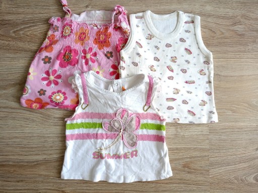 Zdjęcie oferty: 3 x Bluzka koszulka bez rękawów Cherokee rozm. 74/80 - 9/12 m-cy 