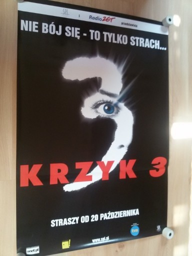 Zdjęcie oferty: KRZYK 3 / SCREAM 3 Plakat kinowy + Gratis