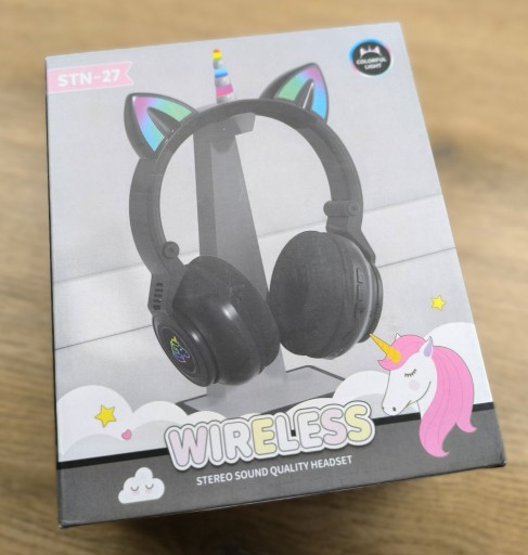 Zdjęcie oferty: Słuchawki led Jednorożec Bluetooth STN-27