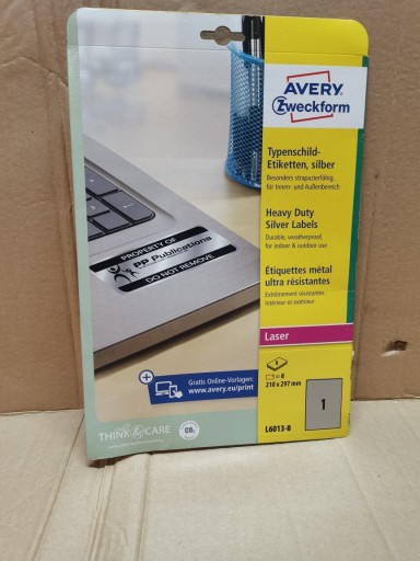 Zdjęcie oferty: Etykiety do szyldów opisowych AVERY L6013-8