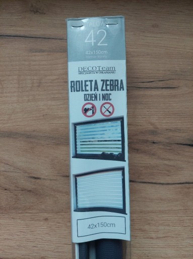 Zdjęcie oferty: Roleta zebra dzień i noc DECOTeam stalowy 42x150cm