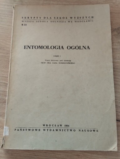 Zdjęcie oferty: Entomologia ogólna część 1 Prof. Ruszkowski
