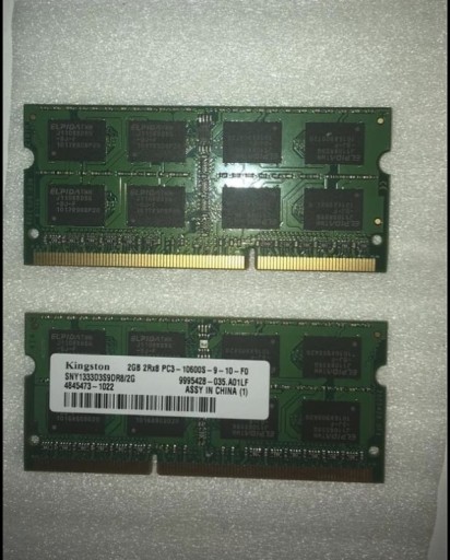 Zdjęcie oferty: Kingston 2x2gb kosci do laptopa