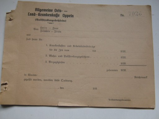 Zdjęcie oferty: Opole Oppeln 1930 Powszechna Kasa Chorych