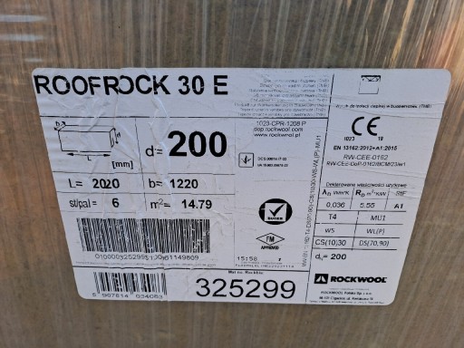 Zdjęcie oferty: Wełna ROOFROCK 20cm nową 1 paleta okazja 50% ceny