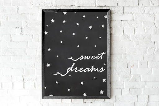 Zdjęcie oferty: Plakat/Obraz ozdobny A4 do sypialni "sweet dreams"