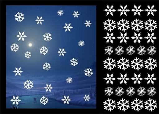 Zdjęcie oferty: Naklejki świąteczne okno lustro śnieżynki