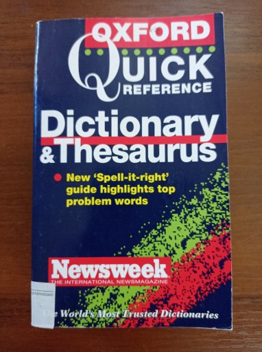 Zdjęcie oferty: Oxford Quick reference dictionary & thesaurus 