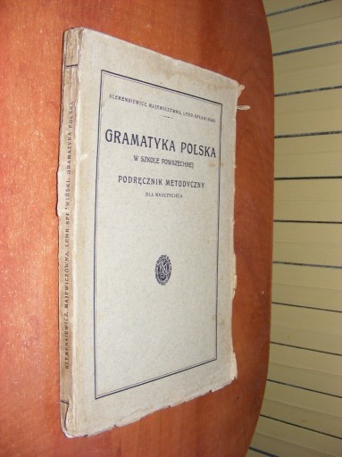 Zdjęcie oferty: KLEMENSIEWICZ-GRAMATYKA POLSKA PODRĘCZNIK MET.1929