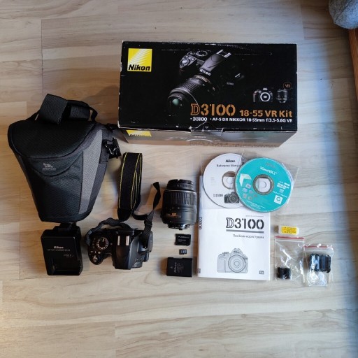 Zdjęcie oferty: Lustrzanka Nikon D3100 + Pełny komplet - Torba