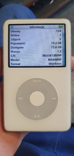 Zdjęcie oferty: iPod classic 5, 80gb, sprawna bateria *eBay*
